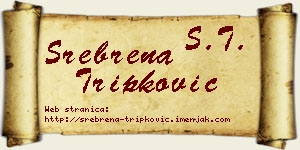 Srebrena Tripković vizit kartica